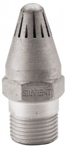 Silvent - Blow Gun High Force Nozzle - 3/8 MPT, 1.81" Hose Length, Aluminum, 145 psi, 238°F - Apex Tool & Supply