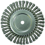 8" Diameter - 5/8" Arbor Hole - Cable Twist Steel Wire Straight Wheel - Apex Tool & Supply
