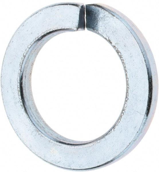Value Collection - M22, 22.5mm ID, 35.9mm OD, 4mm Thick Split Lock Washer - Grade 8 Spring Steel, Zinc-Plated Finish, 22.5mm Min ID, 23.5mm Max ID - Apex Tool & Supply