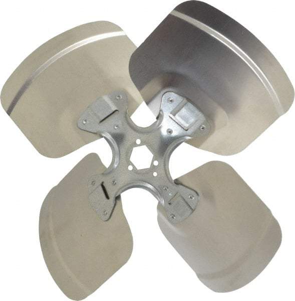 Made in USA - 14" Blade Diam, Commercial Fan Blade - Clockwise Rotation, 4 Blades - Apex Tool & Supply