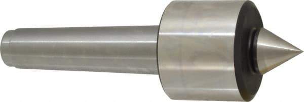 Royal Products - MT4 Taper Shank, 2.45" Head Diam 5,740 Lb Capacity Live Center - 4,500 Max RPM, 2.03" Head Length, 1-1/8" Point Diam, 1-3/16" Point Len, 750 Lb Max Workpc, 7-11/16" OAL, Standard Point - Apex Tool & Supply