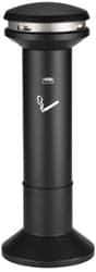 Rubbermaid - 6.7 Gal Stainless Steel Cigarette & Cigar Receptacle - 15-1/2" Wide x 41-1/2" High - Apex Tool & Supply