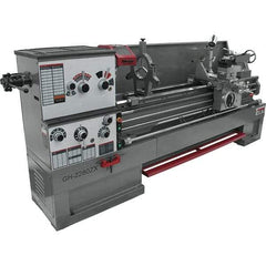 Jet - 22" Swing, 80" Between Centers, 230/460 Volt, Triple Phase Engine Lathe - 7MT Taper, 10 hp, 25 to 1,800 RPM, 3-1/8" Bore Diam, 40" Deep x 48-7/8" High x 136-1/8" Long - Apex Tool & Supply