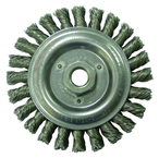6" Diameter - 5/8-11" Arbor Hole - Stringer Bead Twist Steel Wire Straight Wheel - Apex Tool & Supply