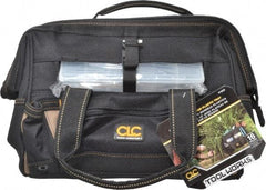 CLC - 16 Pocket Black Polyester Tool Bag - 12" Wide x 8" Deep x 9" High - Apex Tool & Supply