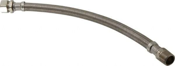 Value Collection - 3/4" Compression Inlet, 3/4" MIP Outlet, Stainless Steel Water Heater Supply Line - Use with Water Heaters - Apex Tool & Supply