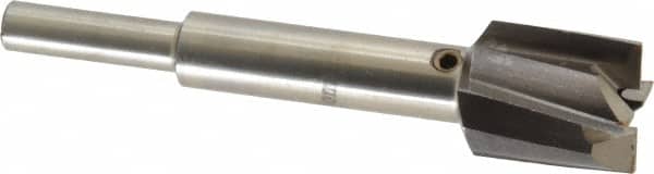 Value Collection - 21/32" Diam, 1/4" Shank, Diam, 4 Flutes, Straight Shank, Interchangeable Pilot Counterbore - Apex Tool & Supply