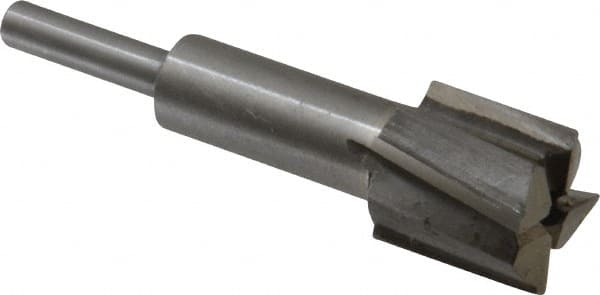 Value Collection - 13/16" Diam, 1/4" Shank, Diam, 4 Flutes, Straight Shank, Interchangeable Pilot Counterbore - Apex Tool & Supply