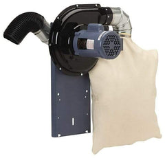 Baldor - 115 Volt Pedestal Mount Dust Collector - 1" Deep x 10" High, 4" Connection Diam, 440 CFM Air Flow - Apex Tool & Supply