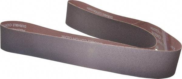 Norton - 2-1/2" Wide x 60" OAL, 80 Grit, Aluminum Oxide Abrasive Belt - Aluminum Oxide, Medium, Coated, X Weighted Cloth Backing, Series R228 - Apex Tool & Supply
