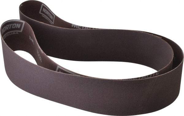 Norton - 2-1/2" Wide x 60" OAL, 120 Grit, Aluminum Oxide Abrasive Belt - Aluminum Oxide, Fine, Coated, X Weighted Cloth Backing, Series R228 - Apex Tool & Supply