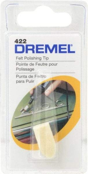 Dremel - 3/8" Diam Cone Shaped Goblet Buff - Cotton Muslin Polishing Tip - Apex Tool & Supply