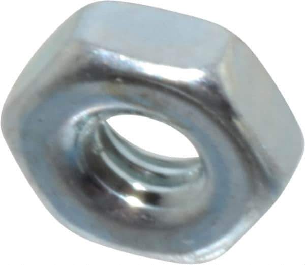 Value Collection - M2x4.00 Steel Right Hand Hex Nut - 4mm Across Flats, 1.6mm High, Zinc-Plated Finish - Apex Tool & Supply