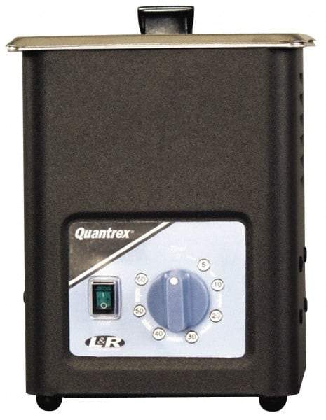 L&R Ultrasonic - Bench Top Solvent-Based Ultrasonic Cleaner - 0.5 Gal Max Operating Capacity, Stainless Steel Tank, 222.25mm High x 177.8mm Long x 162.05mm Wide, 117 Input Volts - Apex Tool & Supply