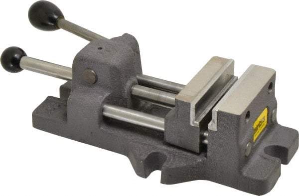 Heinrich - 3" Jaw Opening Capacity x 1-1/4" Throat Depth, Horizontal Drill Press Vise - 3" Wide x 3" High Jaw, Stationary Base, Standard Speed - Apex Tool & Supply