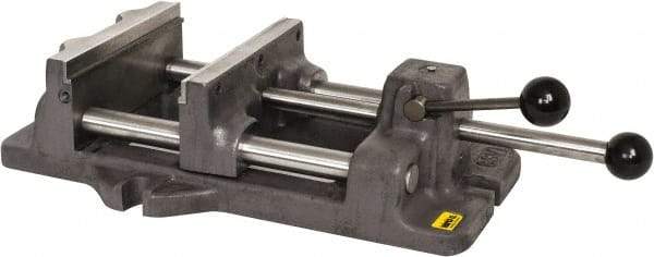 Heinrich - 8-3/16" Jaw Opening Capacity x 2" Throat Depth, Horizontal Drill Press Vise - 8" Wide x 8-3/16" High Jaw, Stationary Base, Standard Speed - Apex Tool & Supply