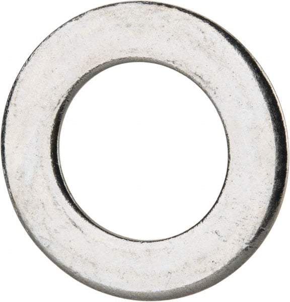 Value Collection - M22 Screw, Grade 8 Steel Standard Flat Washer - 23mm ID x 39mm OD, 3mm Thick, Zinc-Plated Finish - Apex Tool & Supply