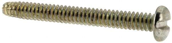 Value Collection - #4-40 UNC Thread, 1" Length Under Head, Slotted Drive Steel Thread Cutting Screw - Pan Head, Grade 2, Point Type F, Zinc-Plated Finish - Apex Tool & Supply