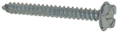 Value Collection - #6 Hex Washer Head Slotted Sheet Metal Screw - Steel, 1-1/4" Length Under Head, Grade 2 - Apex Tool & Supply