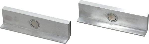 Wilton - 4" Jaw Width, Rubber Covered Aluminum, Vise Jaw Cap - Magnetic Attachment - Apex Tool & Supply