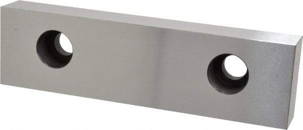 Kurt - 8" Wide x 2.2" High x 1.105" Thick, Flat/No Step Vise Jaw - Hard, Steel, Fixed Jaw, Compatible with 8" Vises - Apex Tool & Supply