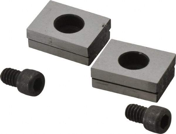 Kurt - 11/16" Base Width, 3/4" Slot Width, 1/4" Fastener Diam Compatibility, Step Fixture Key - 0.12" Slot Height, 7/32" Base Height, 1" OAL x 3/4" Overall Width x 3/8" Overall Height - Apex Tool & Supply