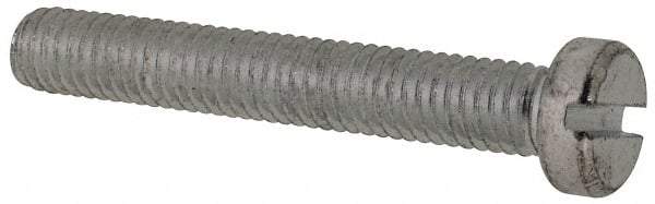 Value Collection - M6x1.00, 40mm Length Under Head Slotted Drive Machine Screw - Cheese Head, Grade 4.8 Steel, Zinc-Plated Finish, Without Washer - Apex Tool & Supply