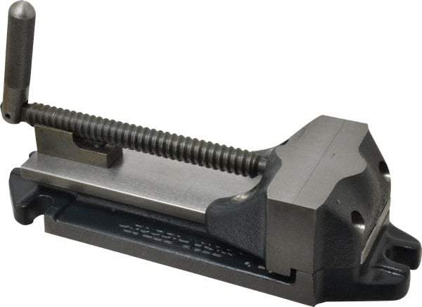 Cardinal Tool - 4" Jaw Opening Capacity x 1-1/2" Throat Depth, Horizontal Drill Press Vise - 4" Wide Jaw, Stationary Base, Rapid Action, 11-1/2" OAL x 2-7/8" Overall Height, Steel - Apex Tool & Supply