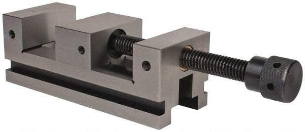 Interstate - 3-7/8" Jaw Width, 4-3/4" Jaw Opening Capacity, 1-9/16" Jaw Height, Toolmaker's Vise - V-Groove Jaw, 0.0001" Parallelism, 0.0002" Squareness, 10.23" OAL x 3-3/4" OAH - Apex Tool & Supply