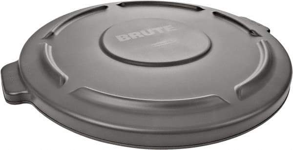 Rubbermaid - Round Lid for Use with 55 Gal Round Trash Cans - Gray, Polyethylene, For 2655 Brute Trash Cans - Apex Tool & Supply