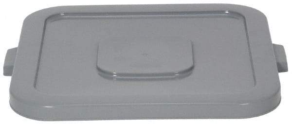 Continental - Square Lid for Use with 48 Gal Square Trash Cans - Gray, Structolene, For Huskee Trash Cans - Apex Tool & Supply