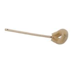 Made in USA - 21" OAL Toilet Bowl Brush - Tampico Bristles, 15" Wood Handle, White - Apex Tool & Supply