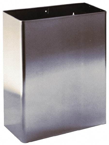 Made in USA - 7 Gal Rectangle Paper Towel Waste Receptacle - Stainless Steel, 17.0000" High x 6-1/2" Wide - Apex Tool & Supply