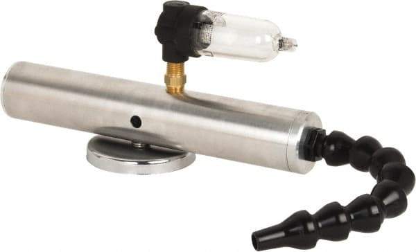 Vortec - 8" Long Hose, 900 BTU/Hr Air Capacity, 1 Outlet, Cold Air Gun Kit - 10-5/8" Tank/Unit Length, 6.63" High Tank/Unit, Includes Filter, Magnetic Base - Apex Tool & Supply