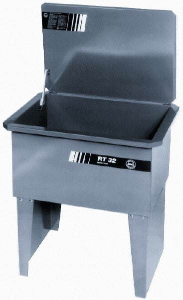 Build-All - Free Standing Solvent-Based Parts Washer - 20 Gal Max Operating Capacity, Steel Tank, 34" High - Apex Tool & Supply