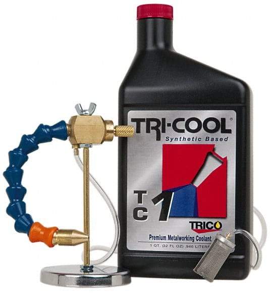 Trico - 1 Qt Tank Capacity, Tankless Mist Coolant Unit - 7' Coolant Line Length, 7" Hose Length - Apex Tool & Supply