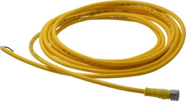 Brad Harrison - 3 Amp, M8 Female Straight to Pigtail Cordset Sensor and Receptacle - 60 VAC, 75 VDC, 4m Cable Length, IP68 Ingress Rating - Apex Tool & Supply
