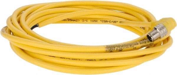 Brad Harrison - 4 Amp, Male 90° Cordset Sensor and Receptacle - 250 VAC/VDC, 4m Cable Length, IP68 Ingress Rating - Apex Tool & Supply