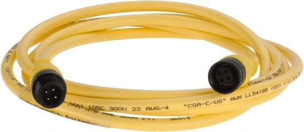 Brad Harrison - Female to Male Cordset Sensor and Receptacle - 250 VAC/VDC, 6 Ft. Long Cable, IP68 Ingress Rating - Apex Tool & Supply