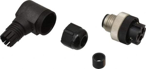 Brad Harrison - 4 Amp, Male 90° Field Attachable Connector Sensor and Receptacle - 250 VAC, 300 VDC, IP67 Ingress Rating - Apex Tool & Supply