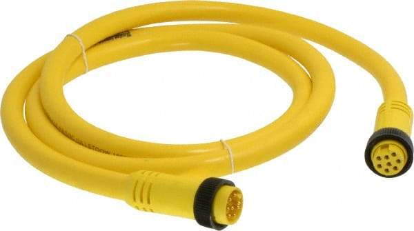 Brad Harrison - 7 Amp, Female Straight, Male Straight Cordset Sensor and Receptacle - 600 Volt, 1.83m Cable Length, IP67 Ingress Rating - Apex Tool & Supply