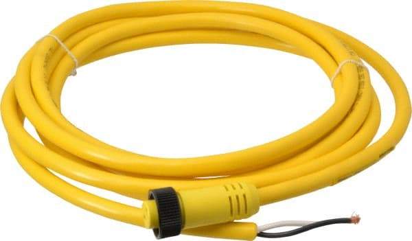 Brad Harrison - 13 Amp, Female Straight to Pigtail Cordset Sensor and Receptacle - 600 Volt, 3.66m Cable Length, IP67 Ingress Rating - Apex Tool & Supply