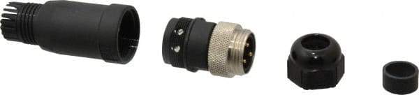 Brad Harrison - 8 Amp, Male Straight Field Attachable Connector Sensor and Receptacle - 600 VAC/VDC, IP67 Ingress Rating - Apex Tool & Supply