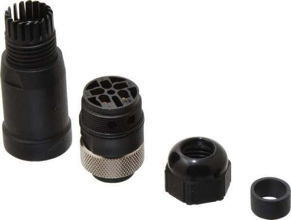 Brad Harrison - 8 Amp, Male Straight Field Attachable Connector Sensor and Receptacle - 600 VAC/VDC, IP67 Ingress Rating - Apex Tool & Supply