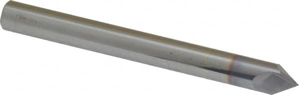 Accupro - 1/4" Diam 2 Flute Single End Solid Carbide Chamfer Mill - Apex Tool & Supply