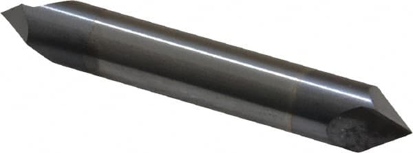 Accupro - 3/8" Diam 2 Flute Double End Solid Carbide Chamfer Mill - Apex Tool & Supply