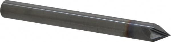 Accupro - 1/4" Diam 4 Flute Single End Solid Carbide Chamfer Mill - Apex Tool & Supply