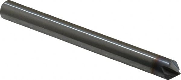 Accupro - 1/4" Diam 4 Flute Single End Solid Carbide Chamfer Mill - Apex Tool & Supply