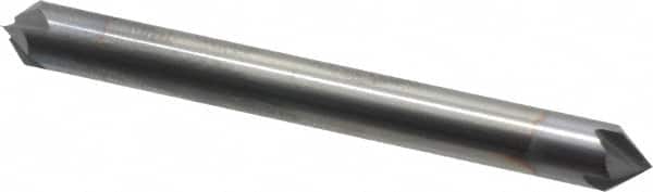 Accupro - 1/4" Diam 4 Flute Double End Solid Carbide Chamfer Mill - Apex Tool & Supply