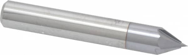 Accupro - 3/8" Diam 4 Flute Single End Solid Carbide Chamfer Mill - Apex Tool & Supply